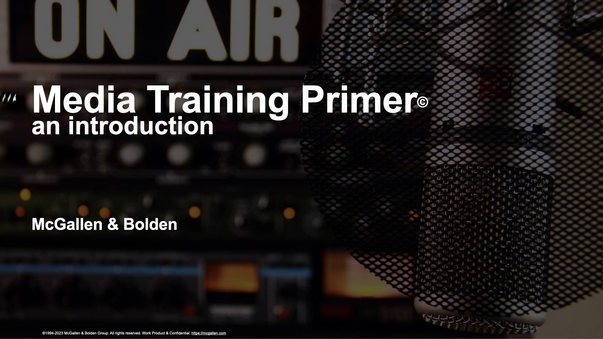 media training and crisis communication program